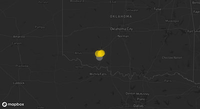 Storm warning map: Lawton, OK