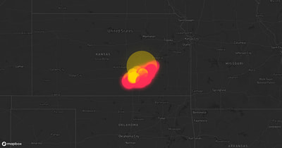 Storm warning map: Wichita, KS