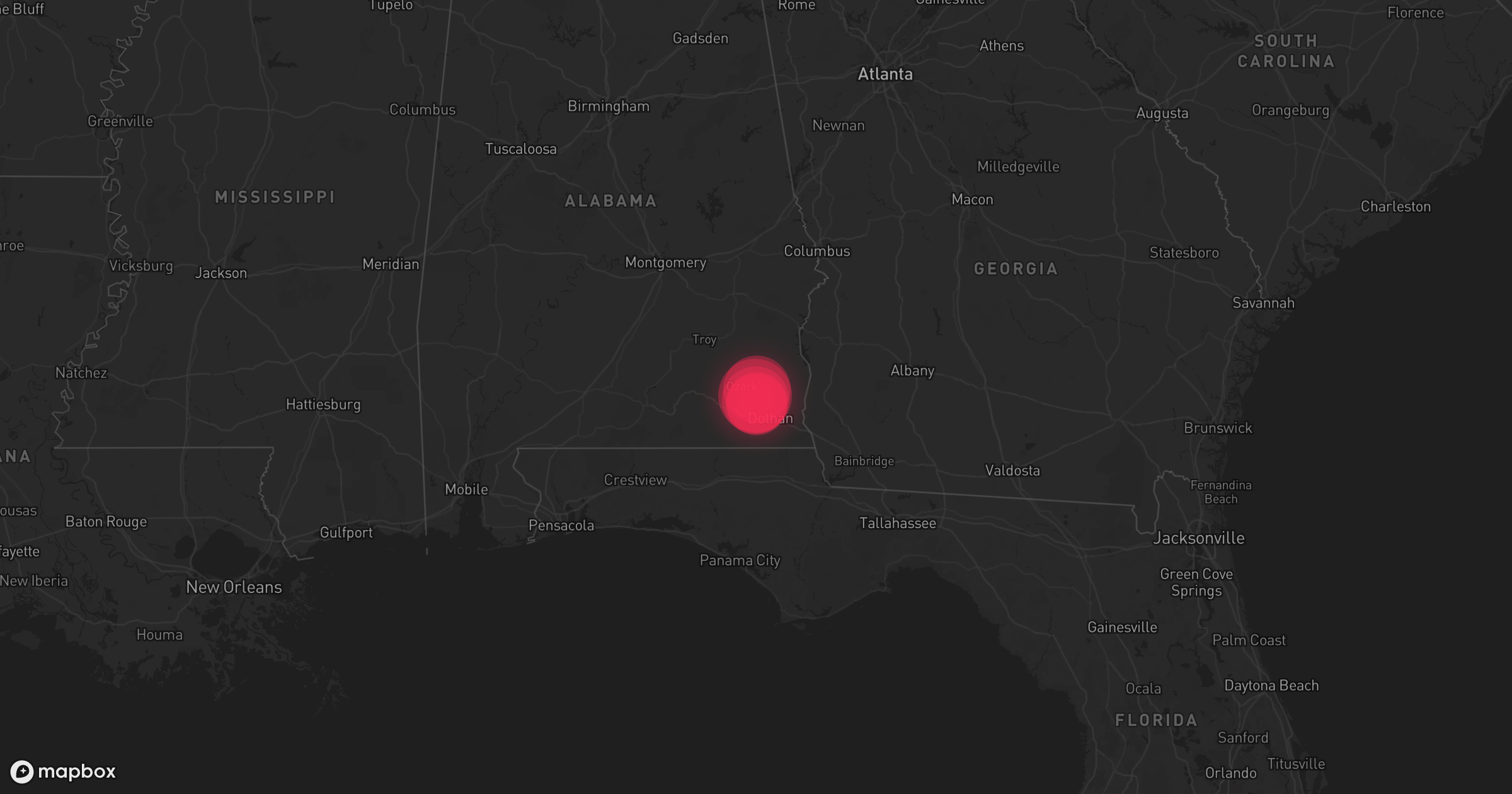 Storm warning map Midland City 4/4/2026