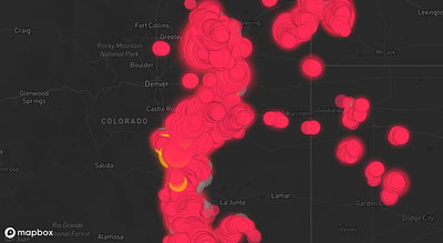Storm warning map: USAF Academy, CO