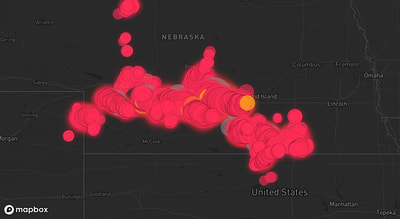 Storm warning map: North Platte, NE