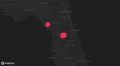 Storm warning map: Old Town, FL