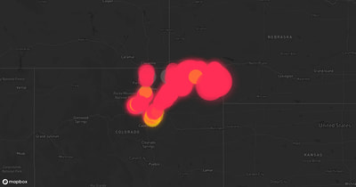 Storm warning map: Aurora, CO