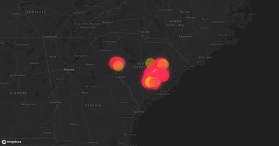 Storm warning map: Troy, SC
