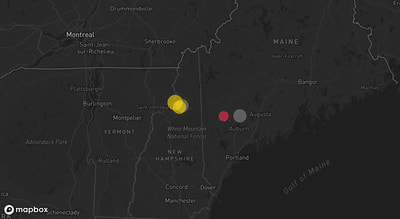 Storm warning map: Turner, ME