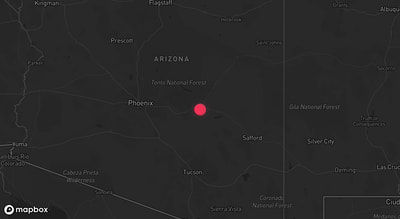 Storm warning map: Globe, AZ