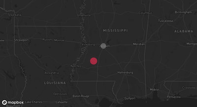 Storm warning map: Jackson, MS