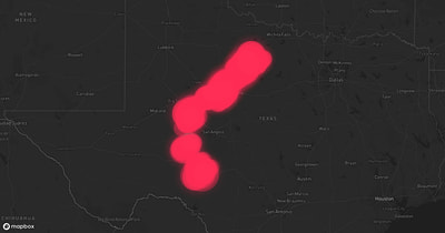 Storm warning map: Trent, TX