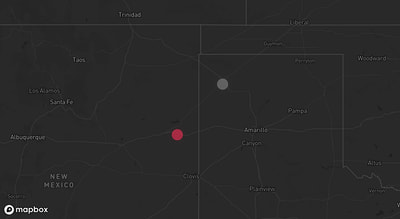Storm warning map: Dalhart, TX