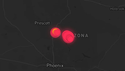 Storm warning map: Mayer, AZ