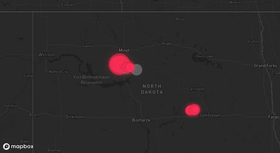 Storm warning map: Max, ND