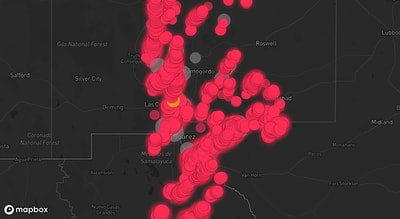 Storm warning map: El Paso, TX