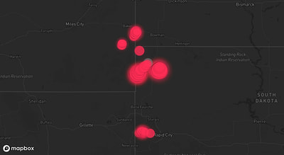 Storm warning map: Buffalo, SD