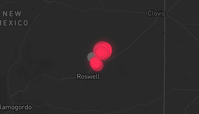 Storm warning map: Roswell, NM