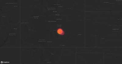 Storm warning map: Pueblo, CO