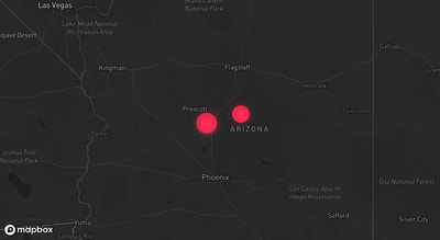 Storm warning map: Mayer, AZ