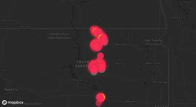 Storm warning map: Eureka, SD