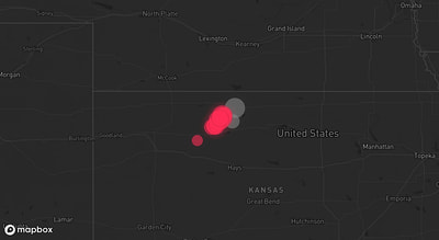 Storm warning map: Glade, KS