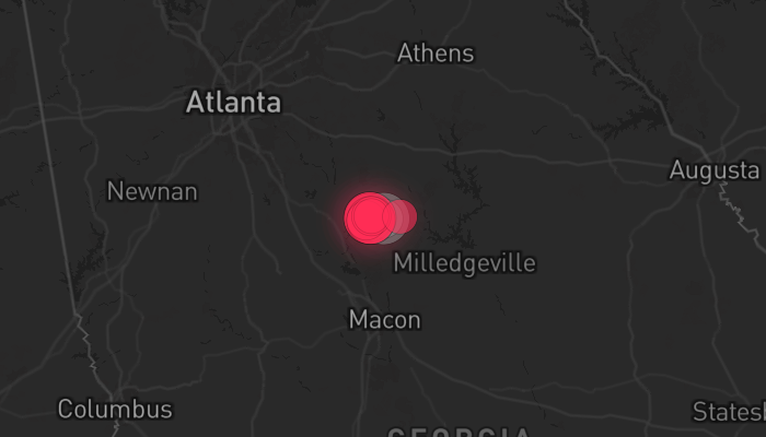 Storm warning map: Atlanta, GA