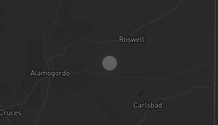 Storm warning map: Roswell, NM