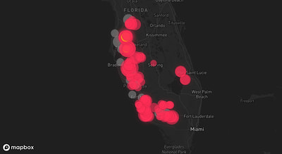 Storm warning map: Immokalee, FL